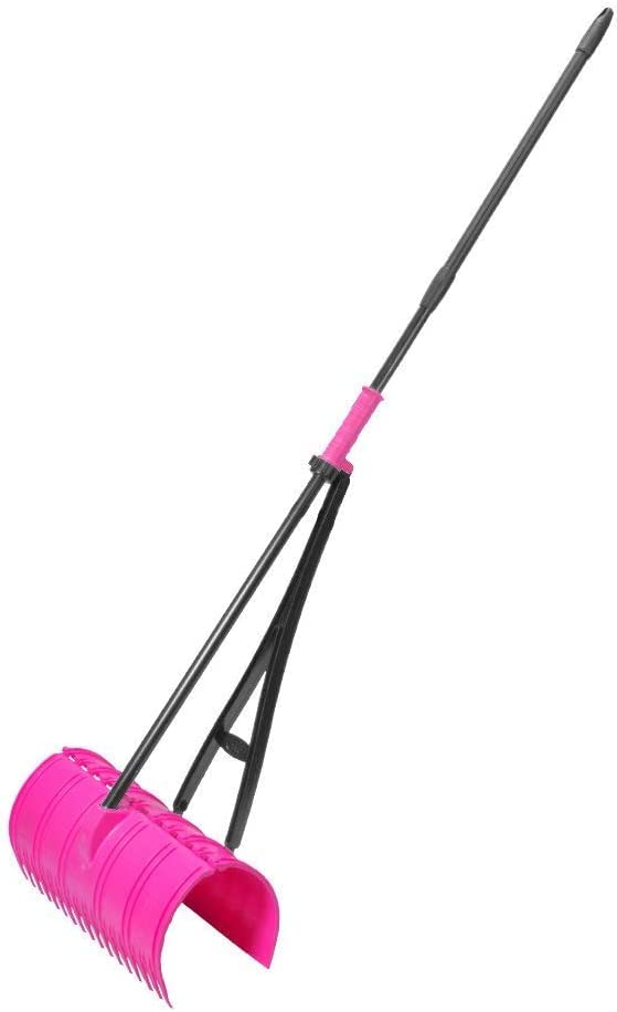 Amazing RakeBack Saving Garden Rake - Leaf Rake - Heavy Duty - Easy Leaf & Grass Grabber - Hot Pink