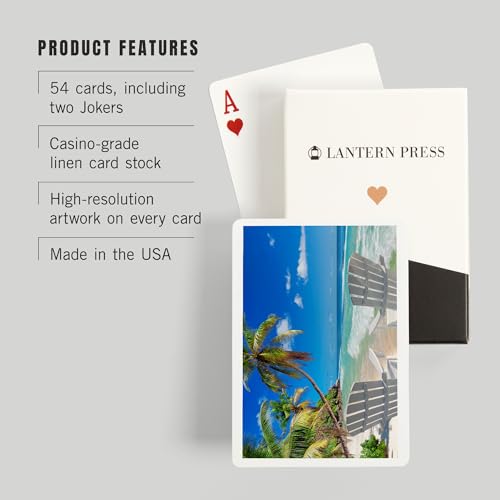 Baraja de 52 Cartas Tamaño Póker Playa y Palma miniatura 3