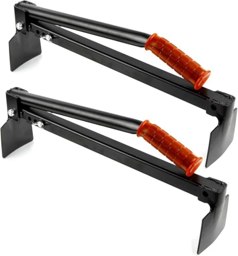 Set of 2 Adjustable Brick Tongs, Work Tools Brick Clamps Soft Handle, Bricks Lifting Carrying Carrier Brick Lifter, Paver Claw for Lifting