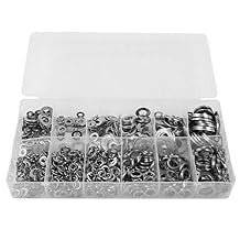 790Pcs Washer Stainless Steel Round Flat/Spring Washer Assortment Kit for Multiple Purpose, Washer Stainless Steel Washer Spring Washer