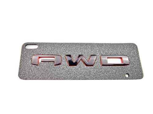 Image of 1pc AWD Tailgate Door Letter Nameplate Emblem Replacement for 2019-2022 GMC Acadia Terrain Liftgate Letter (Redline)