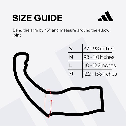 Image of Adidas Performance Climacool Elbow Support - X-Large, Grey Compression Sleeve for Elbow - Great for Tennis Elbow and Tendonitis - Anti-Slip and Breathable Elbow Support - Ideal for Everyday Use