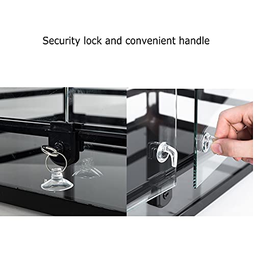 REPTI ZOO Full Glass 20 Gallon Reptile Tank, Front Opening Reptile Terrarium 24" x 18"x 12", Double Hinged Opening Doors & Top Screen Ventilation Escape Proof Lid by REPTI ZOO - Image 4