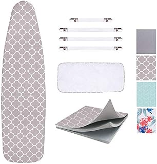 SUNKLOOF Scorch Resistance Ironing Board Cover and Pad Resists Scorching and Staining Ironing Board