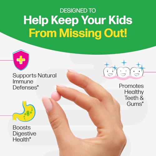 Culturelle Kids Chewable Daily Probiotic for Kids, Ages 3+, 30 Count, #1 Pediatrician-Recommended Brand, Natural Berry Flavored Daily Probiotics for Digestive Health, Oral Care & Immune Support