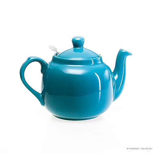 Aqua Ceramic Loose Leaf Teapot with Infuser - London Pottery Farmhouse, 4 Cup (1.2 Litre) - Image 3