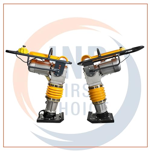 Image of IND Tamping Rammer Machine with 3 HP Electric Motor / 4.8 HP GX160 Petrol Engine - Heavy Duty Compactor for Soil, Road & Construction Work (3 HP COPPER MOTOR)