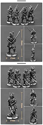 Muñeco Samurai de Aleación Miniatura 17x35mm DIY miniatura 3