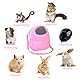 Transporttasche Eichhörnchen, Transporttasche Hamster Igel,Hamster Reisetasche mit Mesh Handtasche Reise Rucksack,Kaninchen Hamster Tasche Hamster Ratten Sschultertasche Hamster Reisetasche (Rosa)
