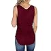 Aniywn Pink Tank Tops for Women Athletic V Neck Sleeveless Shirts Workout Summer Casual Trendy Tunics Loose Fit Tees Blouse