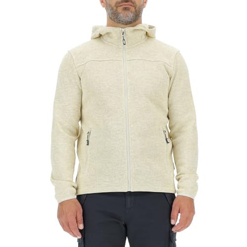 Chaqueta polar hombre Jeep con capucha y bolsillos de cremallera sudadera abrigo gris j23w