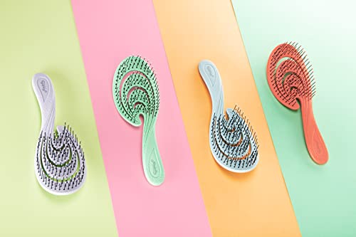 Ninabella Organic Detangling Hair Brush For Women, Men & Children - Does Not Pull On Hair - Hair Straightening Brushes For Straight, Curly & Wet Hair - Unique Wave Hairbrush Red #TOP4