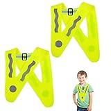 【Warnweste kinder】2 kinder warnwesten, Länge: 40 cm, Breite: 30 cm. warnweste kinder Für Kinder geeignet, Unisex. Aus Polyestermaterial gefertigt, können Sie es mit Zuversicht verwenden.