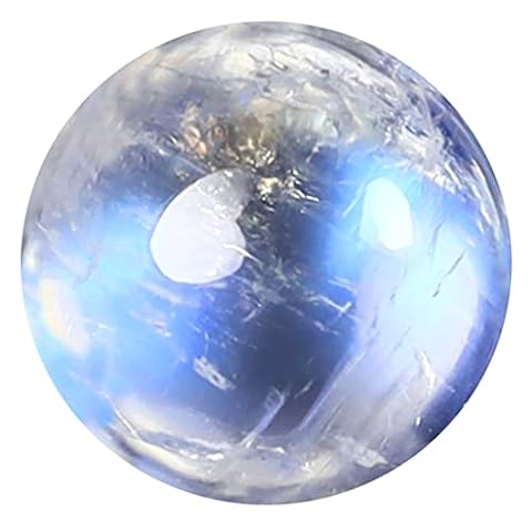 PUHARGEMS 1,79 ct AAA okrągły kształt kaboszonu (7 mm) tęczowy niebieski kamień księżycowy prawdziwy luźny kamień szlachetny, kamień szlachetny, Kamień księżycowy