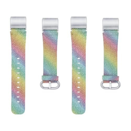 Bracelet de remplacement glitter GALPADA en design arc-ciel ajusté pour montre connectée