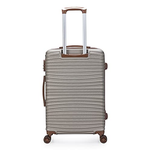 Kit Mala de Viagem Swissport ABS Giratória 360° Executiva (Dourado)