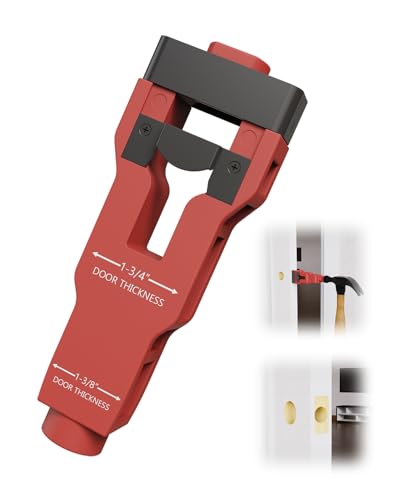 Door Latch Mortise Tool Reinforced Blades for 1-3/8 & 1-3/4 Doors Red