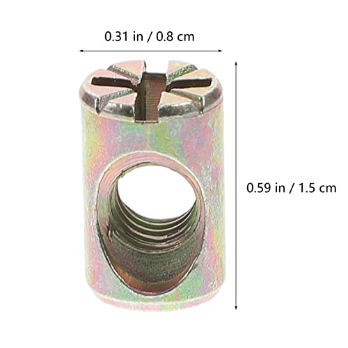 Villful 80 Pcs Slotted Beds Dowels Mm For Cross Replacement Nuts Nut Furniture Kit Metric Barrel Crib And Dowel Chairs Hardware Mxmm #TOP4