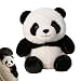 Generisch 18cm Kuscheltier Pandas - Kuscheliges Plüsch-Panda Sofakissen | Weicher, Emotional Beruhigender Begleiter Plüschtier Süße Kuscheltierpuppe Für Frauen, Männer, Mädchen, Teenager, Erwachsene