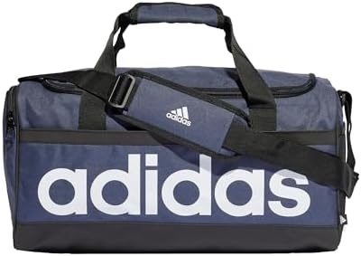 Amazon | adidas Essentials リニアダッフルバッグ, Shanav/ブラック
