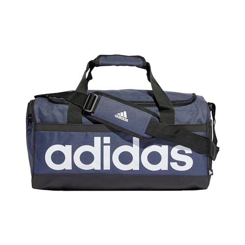 Image of Adidas Essentials Unisex Adults Duffel Bag, Shanav /Black /White, NS, Duffel Bag
