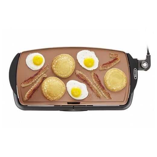 BELLA (14606) Copper Titanium Coated Non-Stick Electric Griddle, 10.5" x 20"