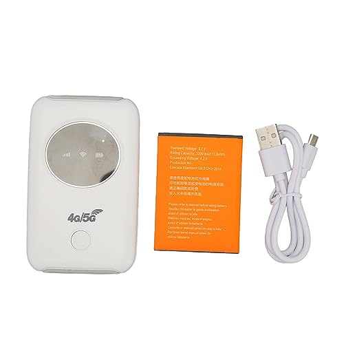 Image of Generic 4G Mobile WiFi Hotspot Lightweight High Speed Portable Router for Laptop TV Phone, Supports 10 Users, Applicable for Car Travelers Business Travelers White