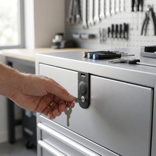 Loquet à compression réglable robuste alliage zinc 50mm armoire électrique camping-car - 3