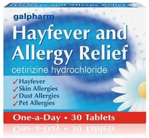 Image of 30x Galpharm Cetirizine Hydrochloride Hayfever and Allergy Relief Tablets
