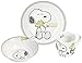 GEDA LABELS 15091 - Set di 3 stoviglie per bambini, in porcellana, composto da tazza, piatto, ciotola