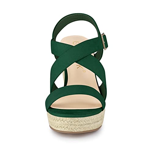 Espadrilles compensées vert émeraude 38.5 pour vos soirées d'été