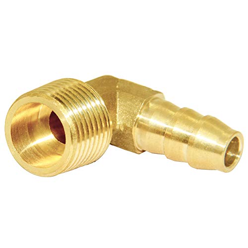 Joywayus Brass Hose Fitting,90 Degree Elbow,3/8" Barb X 3/8" Npt Male Pipe Water/Fuel/Air (Pack Of 2) #TOP3
