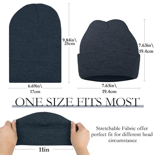 MENOLY Kids Winter hat, 4 Pack Winter Beanies Stretch Skull Cap Knit Beanie Hat Cap for Girls Boys, Toddler Winter hat,Toddler Toque,4 Color - Image 3