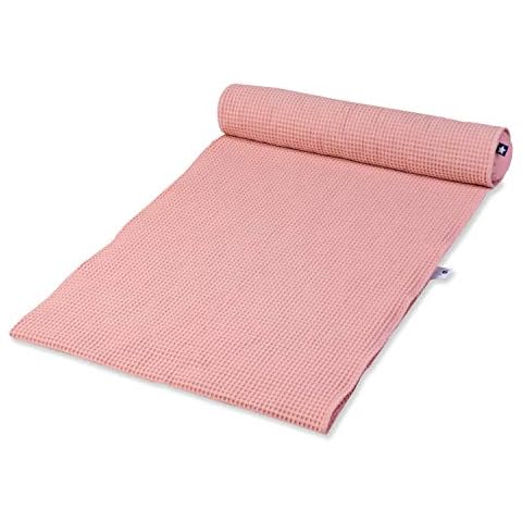 Julius Zöllner Schutzbezug LOOP JACOB für Wickelauflagen 75x85 cm, Made in Germany, Waffelpiqué Blush Cover