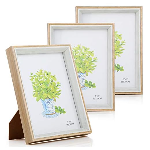 Simpeak Marco De Fotos 15x20 Cm, [3 Piezas], Juego De Marcos De Fotos con Soporte, Marco De Fotos De Retrato con Soporte, 6x8 Pulgadas, Blanco