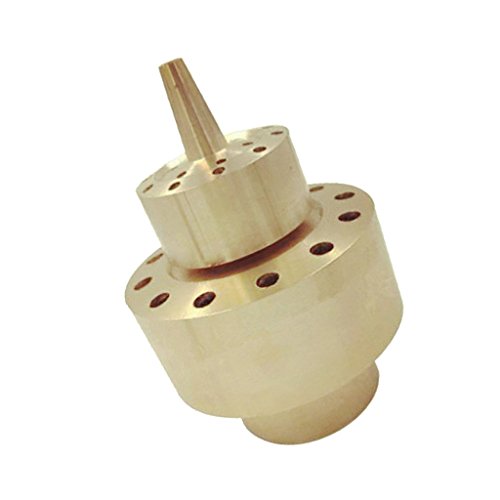 Baoblaze 2-Layer Column Water Fountain Nozzle Sprinkler Spray Head for Garden Pond, creat beautiful visual effects for ponds and water gardens - Gold, 1inch