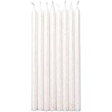 Kerzen Weiss, Glitter