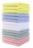 15 Pack Ultra Soft Baby Bath Washcloths, Gentle on Sensitive Skin for Face and Body, Plush, Super Absorbent Wash Clothes for Girls and Boys, 10' by 10' by Lovely Care