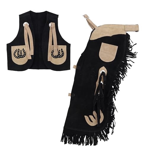 Conjunto Showman para niños, chaqueta y chaparreras de gamuza