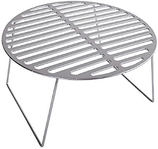 Boundless Voyage Folding Campfire Ti15161B tytanowa okrągła siatka do grillowania z nogami, torba do przenoszenia, kemping na świeżym powietrzu, ultralekka kratka na węgiel drzewny