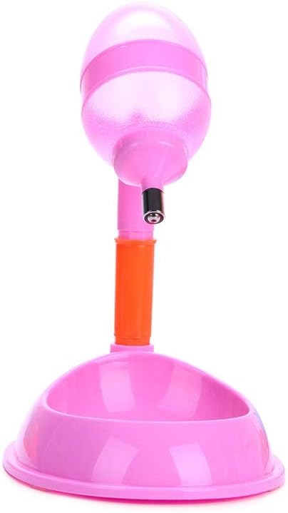 Stand Type Food Dish Pet Supplies Dog Food Bowl Automatic Water Drinker Dispenser Bottle Cats Drinking Fountain (Color : Blue) (Yellow)