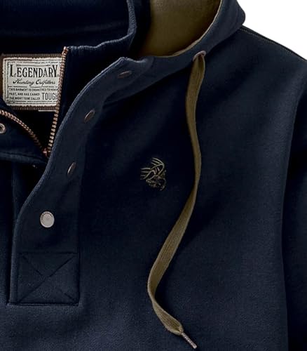 Image of Legendary Whitetails Mens Quarter Zip Hoodie Heavyweight Hooded Sweatshirt
