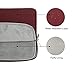 RAINYEAR 13 Inch Laptop Sleeve Soft PU Leather Case Water Resistant Padded Zipper Protective Carrying Bag Compatible with 13.3" Notebook Computer Chromebook Ultrabook(Red)