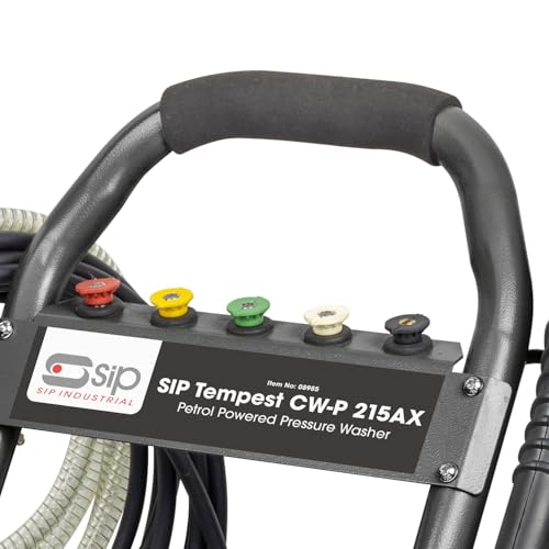 SIP TEMPEST CW-P 215AX Petrol Pressure Washer, 7hp 216 bar 522L/h Portable Jet Wash with 7.5m Hose - Image 3