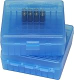 MTM 100 okrągłych klipsów Ammo Box 38/357 Cal (Clear Blue) by