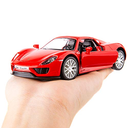 Tgrcm-Cz 1/36 Scale 918 Casting Car Model, Zinc Alloy Toy Car For Kids, Pull Back Vehicles Toy Car For Toddlers Kids Boys Girls Gift (Red) #TOP6