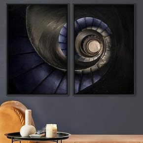 signwin 2 Piece Framed Canvas Wall Art Stairs...