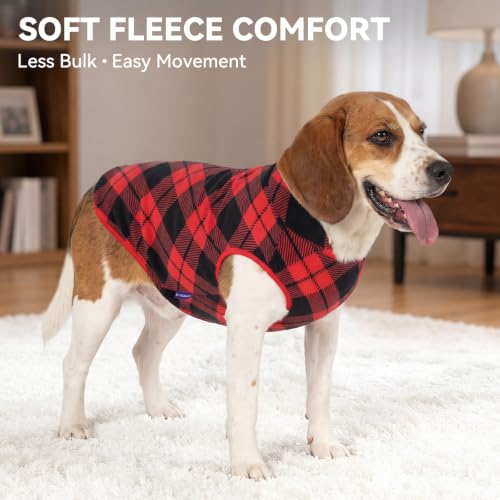 Image of cyeollo 2 Pack Fleece Dog Sweater Pullover Lightweight Reflective Jacket