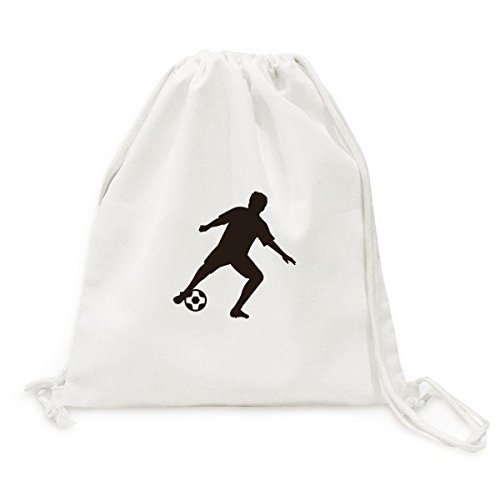 Sac cordon football en toile pour voyage et sport sac à dos silhouette de foot