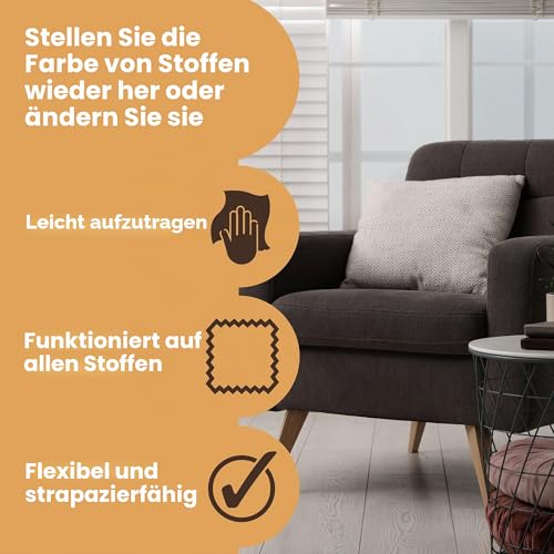 Furniture Clinic Stofffarbe – zum Wiederherstellen oder Ändern der Farbe von Polstern, Wohntextilien, Autoinnenräumen… – Ansicht 2